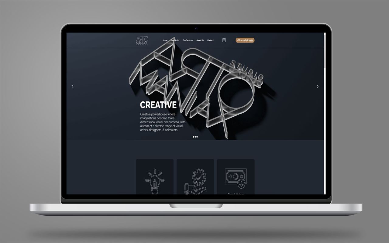 Website Development for Artomaniax Studio